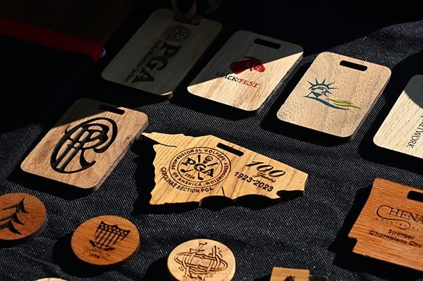 Evolve Golf merchandise table spread